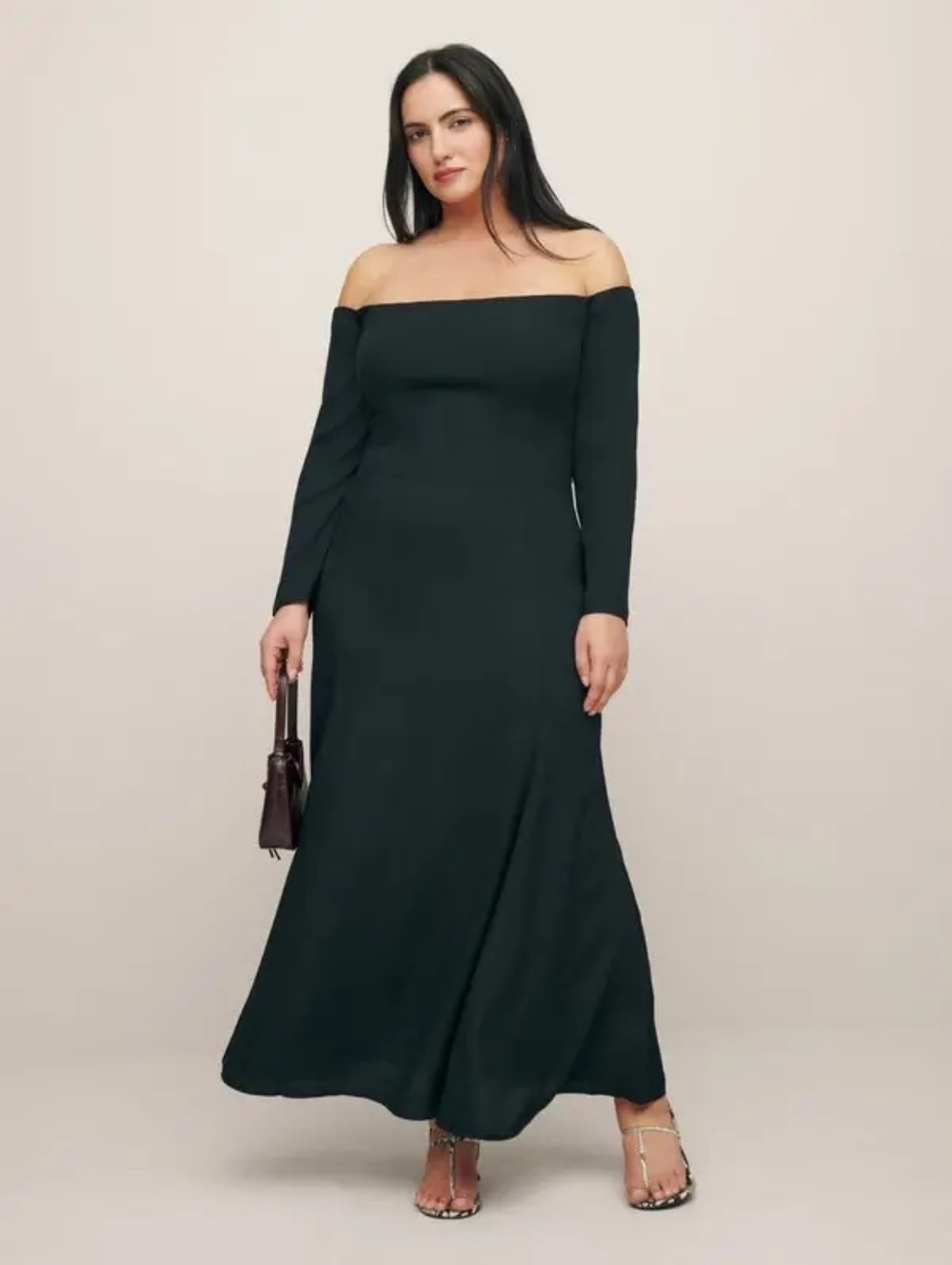 Reformation Black Bellari Dress